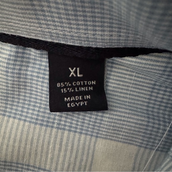 HART SCHAFFNER MARX MENS SHORT SLEEVE DRESS SHIRT XL BLUE AND WHITE - Picture 3 of 9